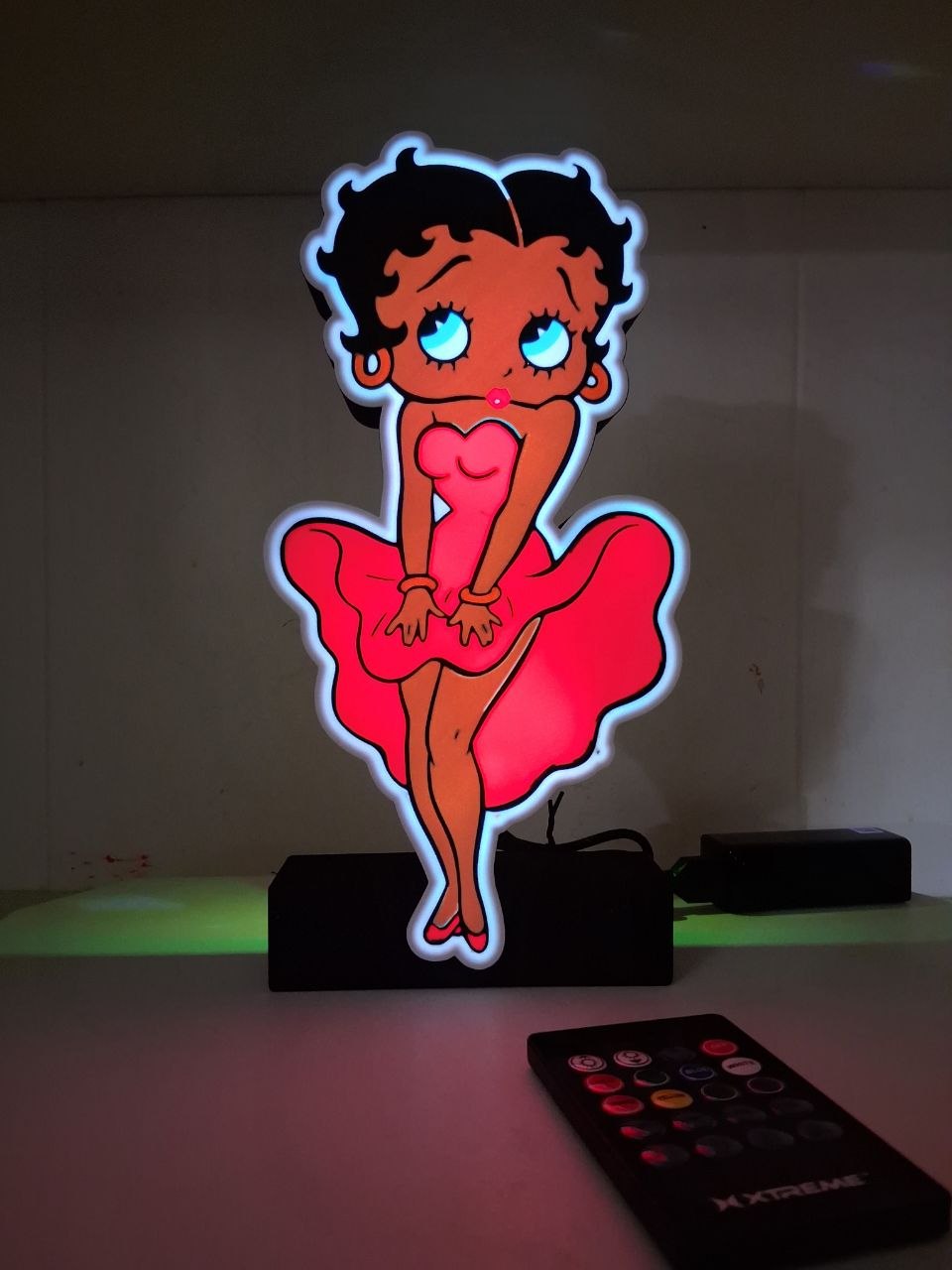 BettyBoop LED light box – custom 3D printed – Lit Layer Creations
